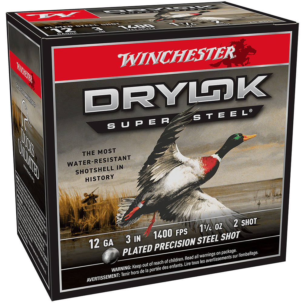 Winchester 12ga 3" #2 Drylock Steel Magnum 1-1/4oz Shells Case of 250 XSV1232