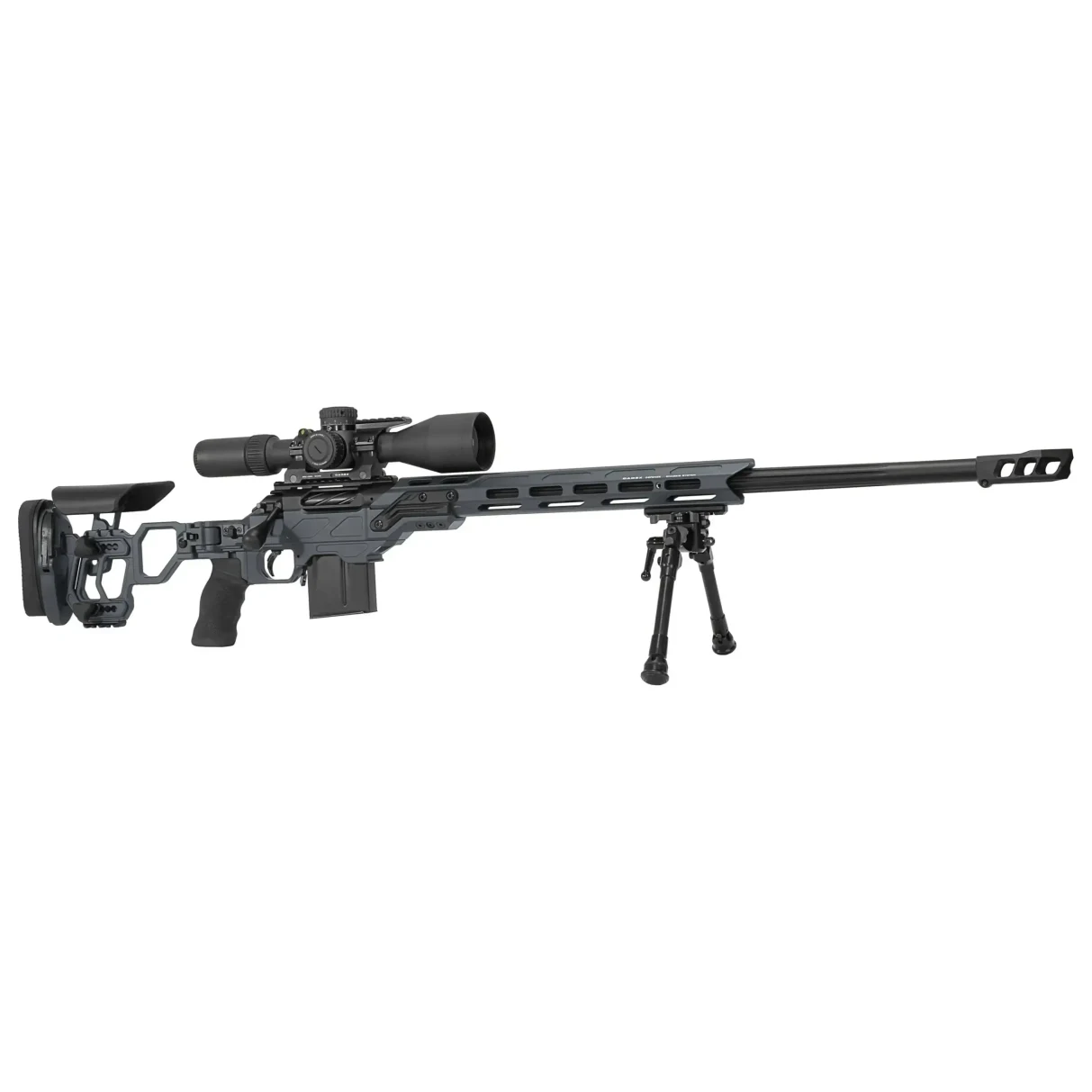 Cadex Defense CDX-R7 LCP LA .300 PRC 26" 1:8 5/8"-24 TPI Bartlein Bbl MX1 20 MOA DX2 Foldable Hybrid Grey Black Rifle CDXR7-LCP-3PR-26-BS20-I2B1N-HGB - Main Image