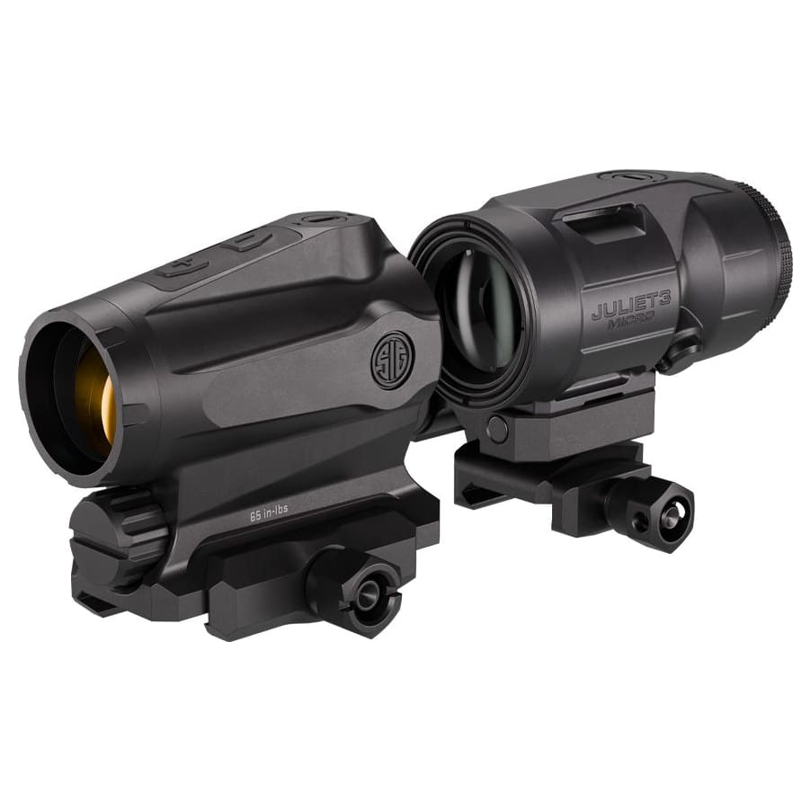 Sig Sauer ROMEO5X-AMR 1x20mm Rifle Red Dot & JULIET3-Micro AMR 3x22mm Compact Magnifier Black Combo Kit SORJ5XAMR01 - Main Image
