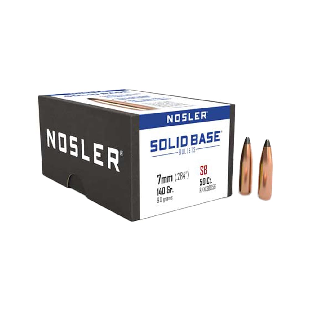 Nosler Solid Base SB-7mm 140g SP (50ct) Bullets 38056