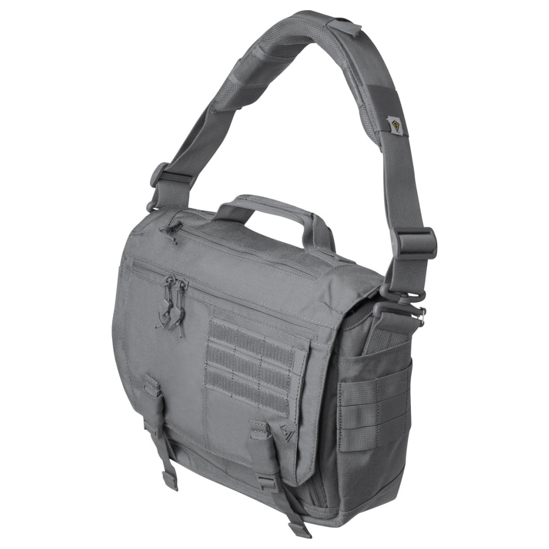 First Tactical Summit Side Satchel 8L Wolf Grey w/ Hidden CCW Pocket & Padded Tablet Compartment 180012-036-1SZ - Main Image