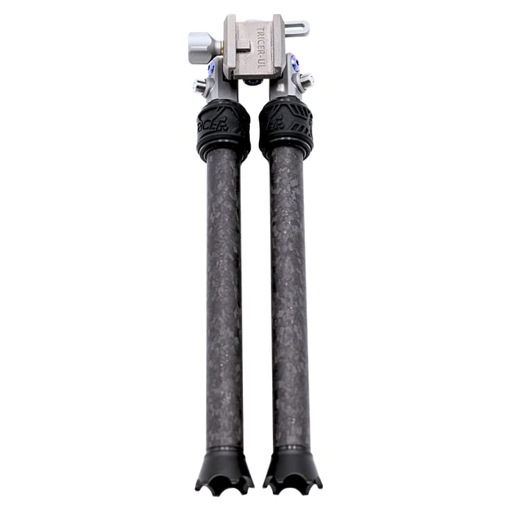 Tricer UL Titanium Head & Inverted Carbon Legs Pic Compatible Tilt Locking Lever Ultralight Hunting Bipod UL-BIP-3 - Main Image