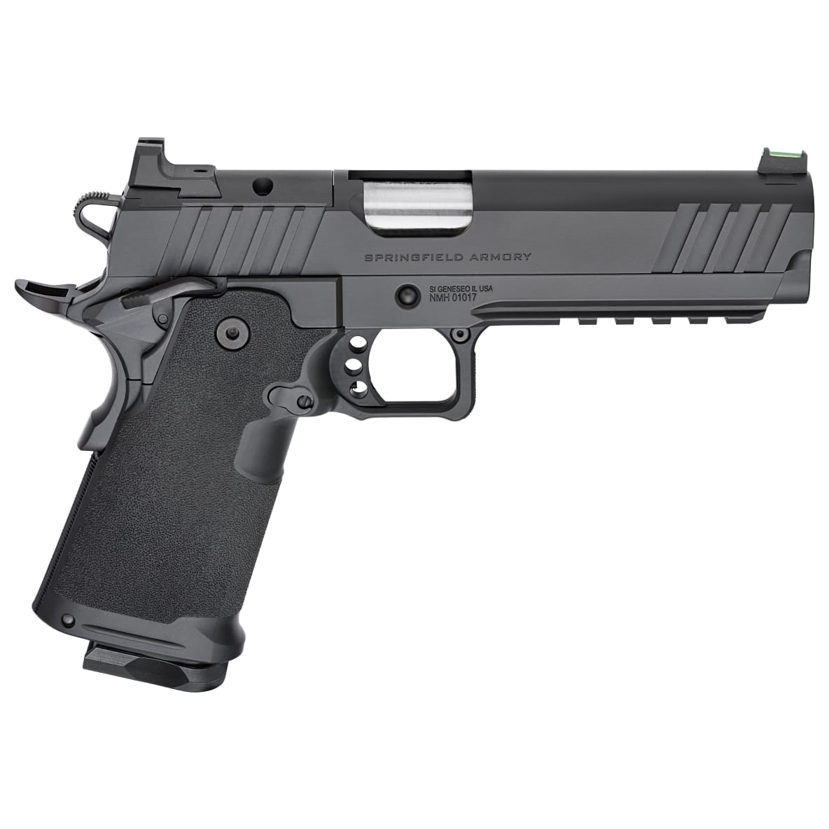 Springfield Armory 1911 DS Prodigy 9mm 5" Bbl Black Handgun w/ AOS Plate, U-Notch Fiber Optic Sights, 2x10rd Mags PH9119AOSLC - Main Image