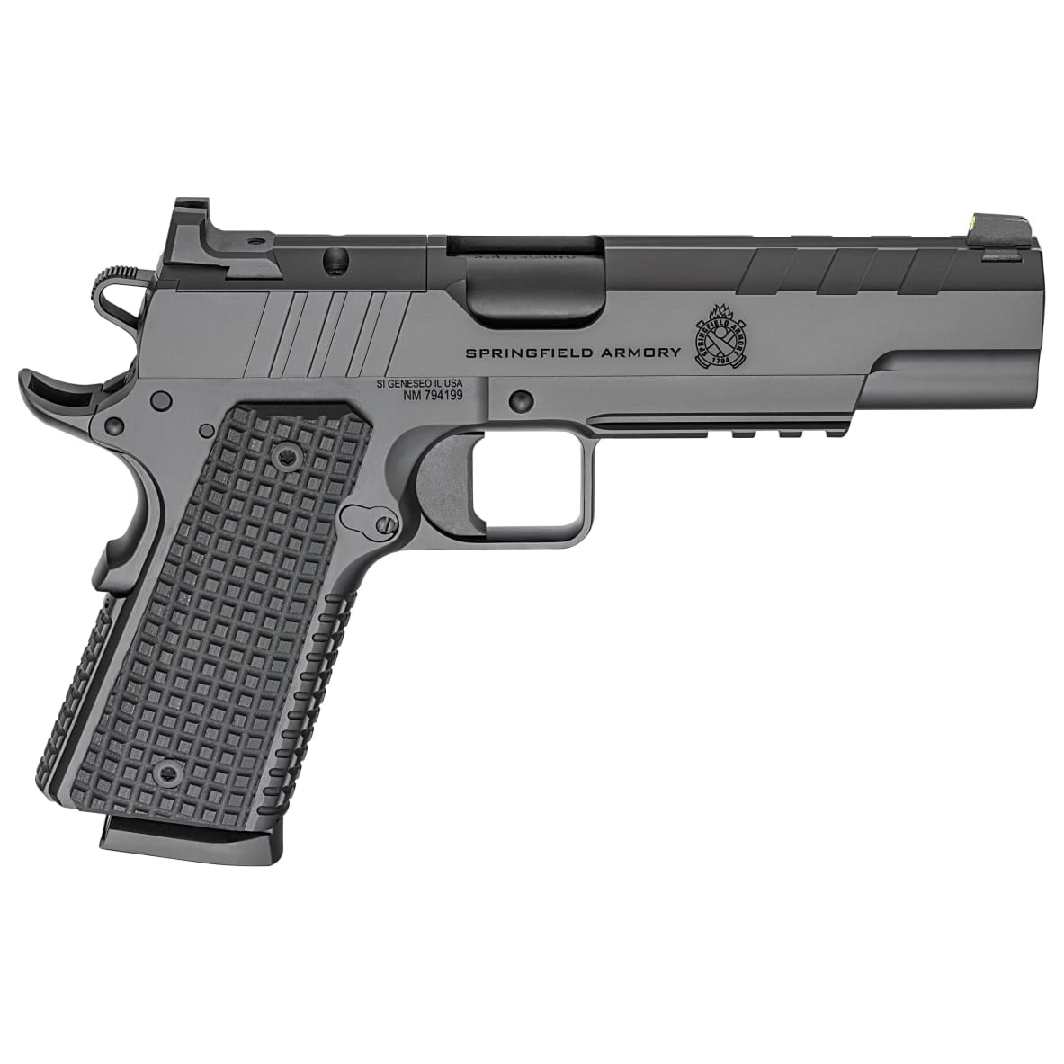 Springfield Armory 1911 Emissary .45 ACP 5" Bbl Black Handgun w/ AOS Plate, U-Notch Tritium Sights, 2x8rd Mags PX9230LAOS - Main Image
