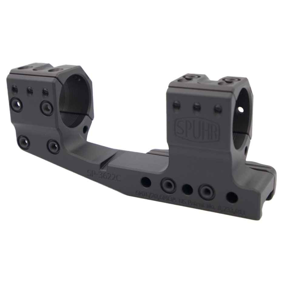 Spuhr Steel Side Clamp Picatinny Cantilever Scope Mount 30mm H38mm/1.5" 6MIL/20MOA PIC Gen3 SP-3622CM