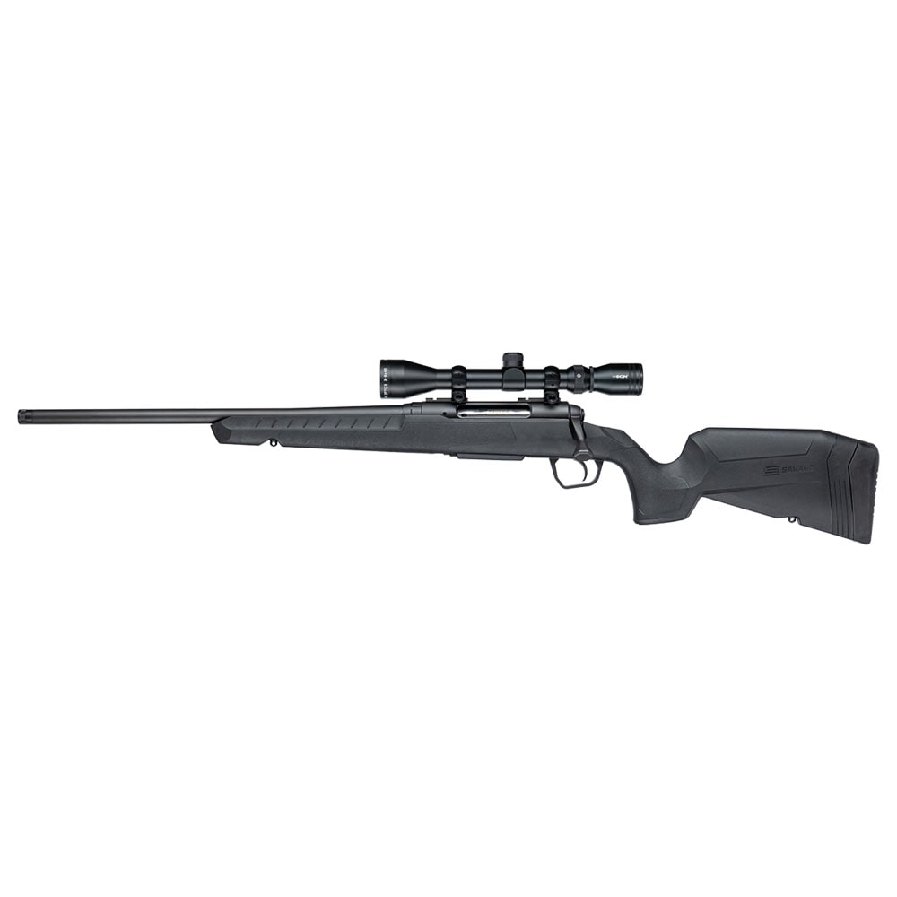 Savage Arms G4 Axis XP LH 6.5 CM 1:8" 5/8x24 20" Heavy Sporter Bbl Carbon Steel/Synth Matte BLK Rifle w/3-9x40 Scope 33089 - Main Image
