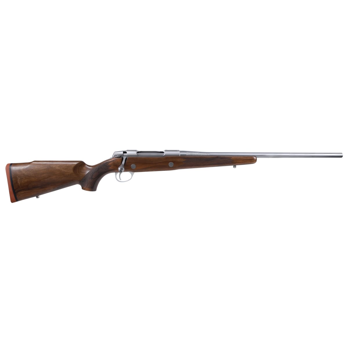 Sako 90 Hunter Stainless Steel 223 REM No Sights 22.4 BBL 1:12 TPI RH SS Trig 6RD Wood / Oiled Brown J06027