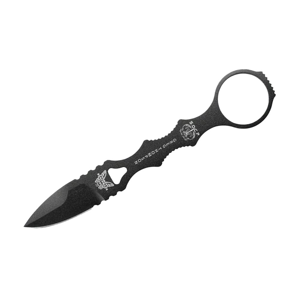 Benchmade Mini SOCP Fixed Blade Spear-Point Black Knife 177BK