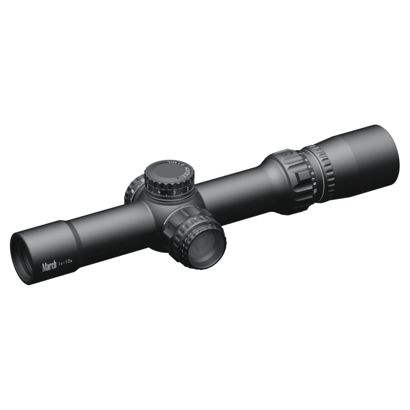 March Compact 1-10x24mm SFP MML Reticle 0.1MIL 6Level Illum Riflescope D10V24IML-MML