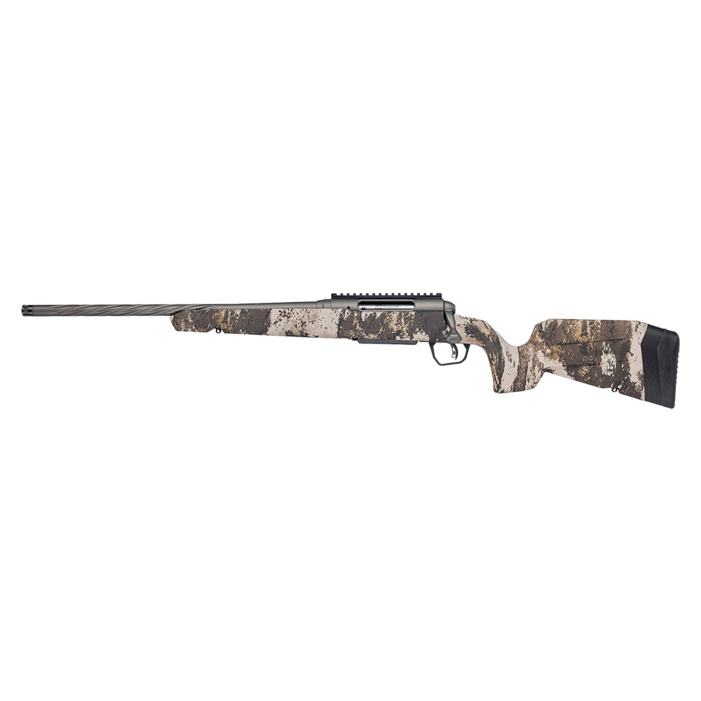 Savage Arms G4 Axis 2 Pro Western LH .350 LEG 1:16" 5/8x24 18" Heavy Sporter Spiral Fluted Bbl Carbon Steel/Synth Gun Metal BRZ Rifle 33262 - Main Image