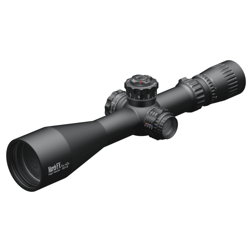 March FX Tactical 5-42x56mm G2 FFP FML-MT Reticle 0.1 MIL 6Level Illum Riflescope D42HV56WFIMLX-G2-FML-MT