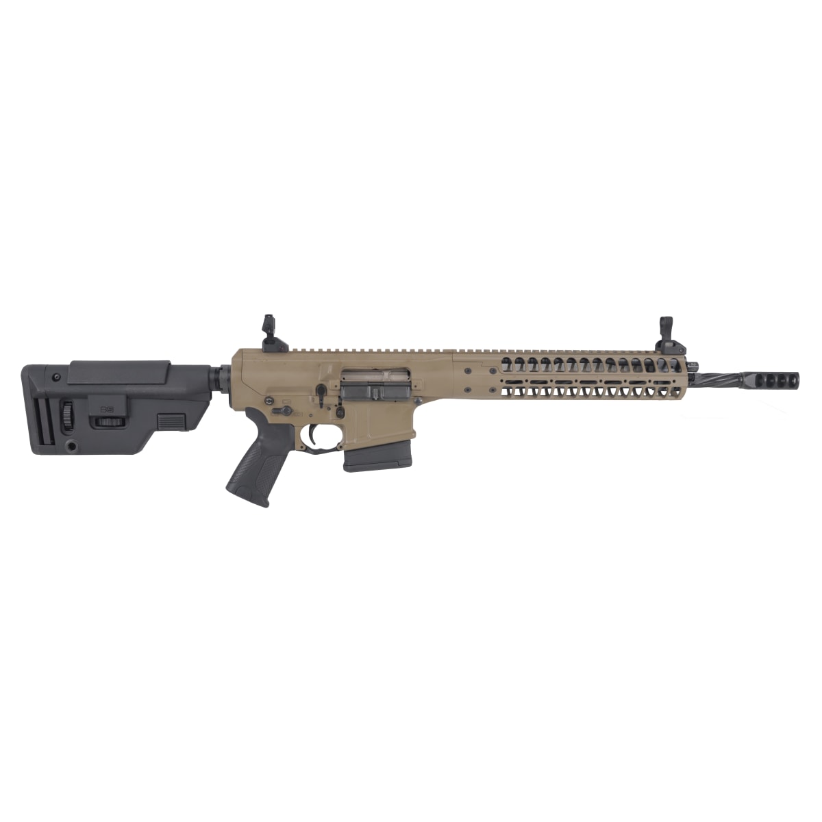 LWRC REPR MKII 7.62mm NATO 16.1" 1:10" 5/8x24 Spiral Fluted Bbl FDE CA Compliant Rifle REPRMKIIR7CKF16SCCAC