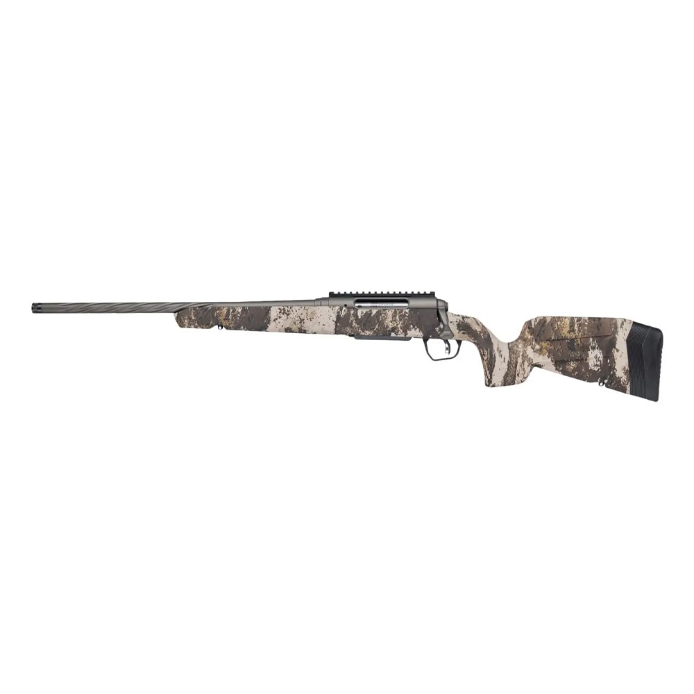 Savage Arms G4 Axis 2 Pro Western LH 5.56 NATO 1:7" 1/2x28 20" Heavy Sporter Spiral Fluted Bbl Carbon Steel/Synth Gun Metal BRZ Rifle 33252 - Main Image