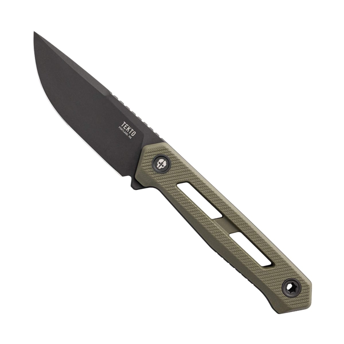 Tekto X1 Black MagnaCut Drop Point Blade OD Green G10 Handle Black Accents Fine Edge Fixed Knife X1R-G10OD-MCBK1-A1 - Main Image