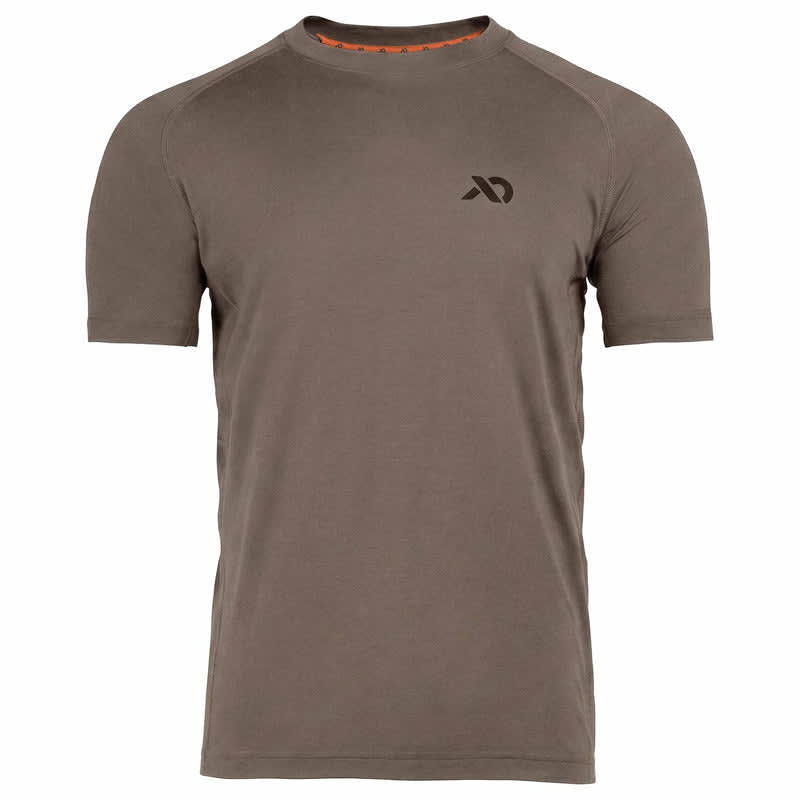 First Lite Men's Wick Short Sleeve Crew Walnut XL MTWSCWNXL