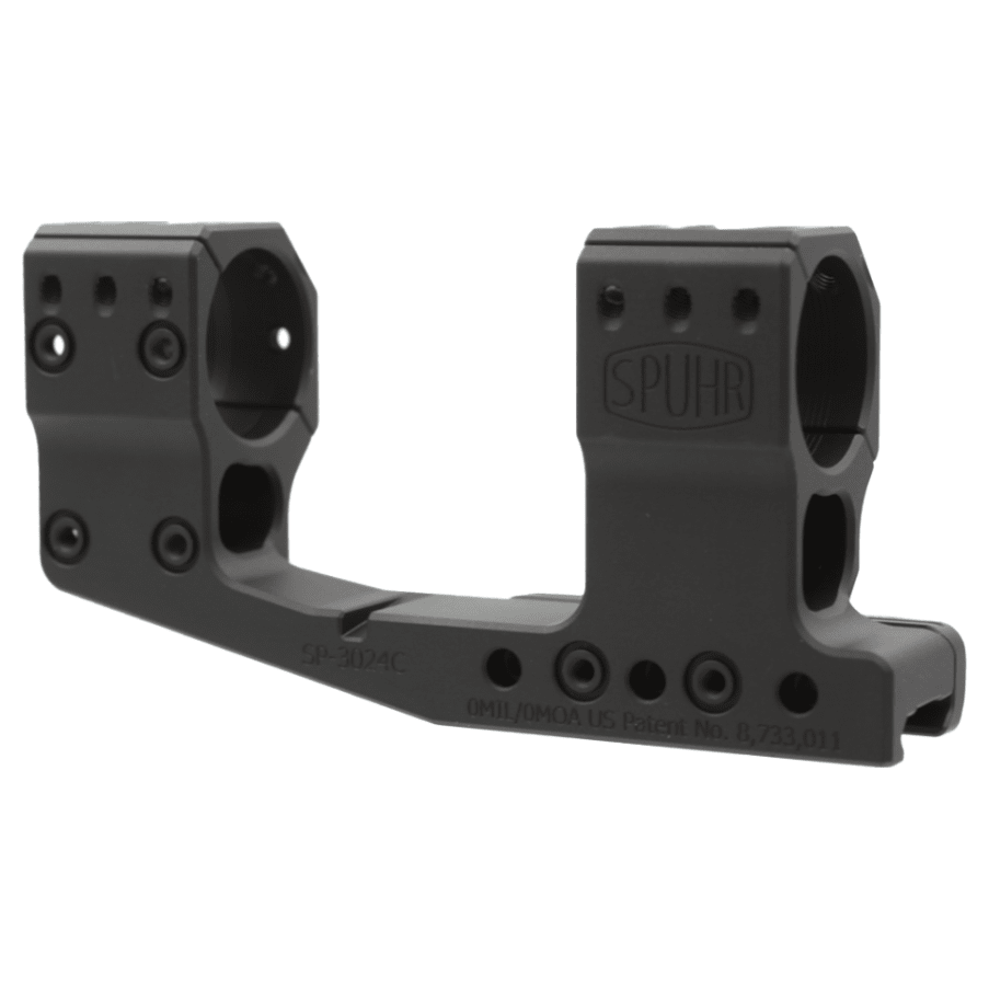 Spuhr Steel Side Clamp Picatinny Cantilever Scope Mount 30mm H48mm/1.89" 0MIL/0MOA PIC Gen3 SP-3024CM