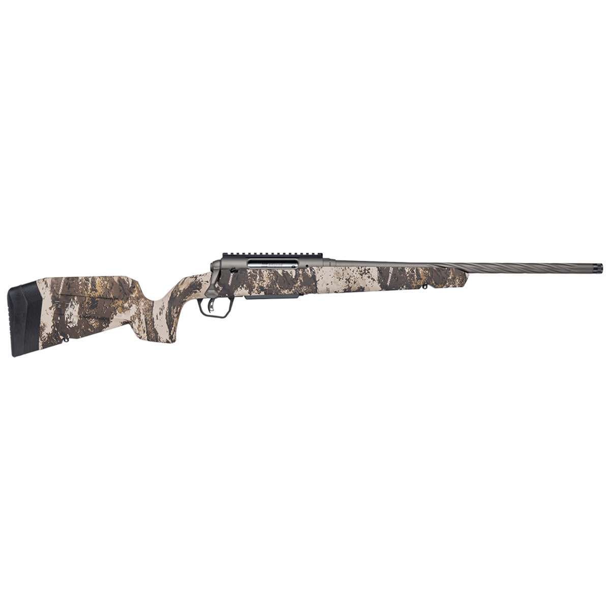 Savage Arms G4 Axis 2 Pro Western .22 CM 1:8" 1/2x28 20" Heavy Sporter Spiral Fluted Bbl Carbon Steel/Synth Gun Metal BRZ Rifle 33238 - Main Image