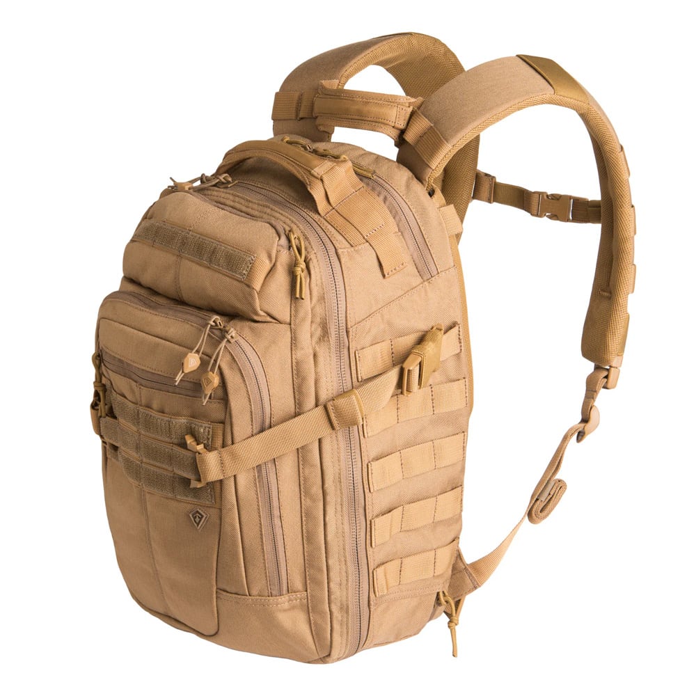 First Tactical Specialist Half-Day 25L Coyote Backpack w/ Shovel Backboard & YKK Zippers 180006-060-1SZ - Main Image