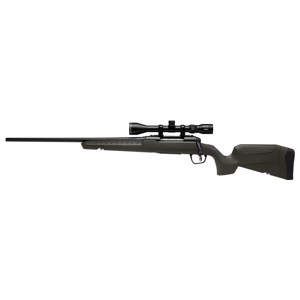 Savage Arms G4 Axis 2 XP Green LH .243 WIN 1:9.25" 5/8x24 20" Heavy Sporter Bbl Carbon Steel/Synth Matte BLK Rifle w/3-9x40 BDC Scope 33186 - Main Image