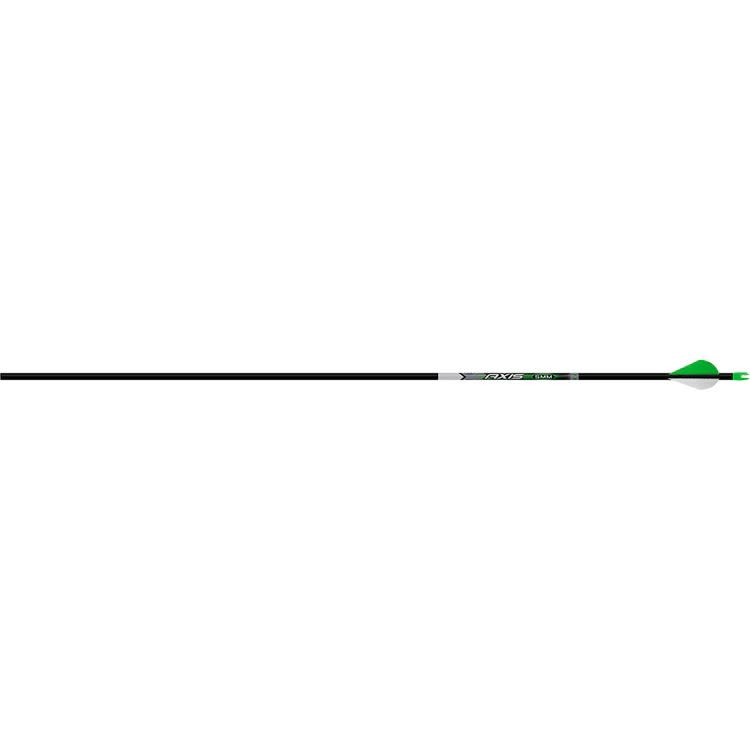 Easton 5mm Axis 340 Arrow w/2'' Blazer Vanes & 25gr Aluminum Half-Outs 6pk 301277