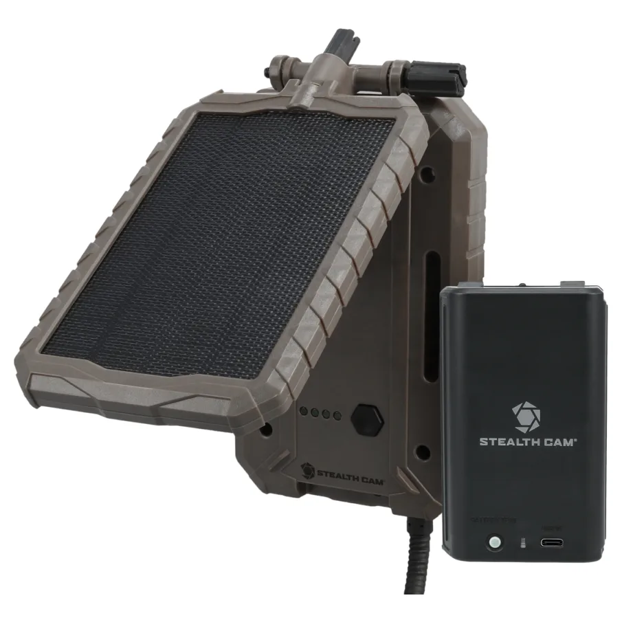 Stealth Cam FieldMAX Solar Battery Pack & Rechargeable Lithium Internal Battery Pack Combo STC-SOLP5XMAXC - Main Image