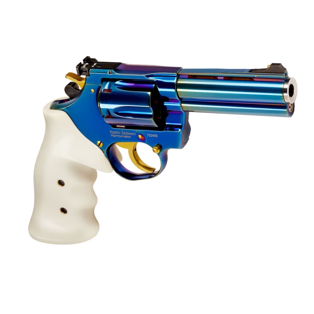 Nighthawk Korth Classic 5.25" Bbl .44 Mag Blue DLC Finish White Walnut Grips Revolver 0469