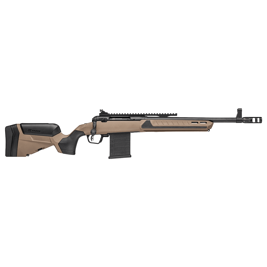 Savage Arms Model 110 SCOUT V2 5.56x45 NATO 16.5"Bbl 1:7 Carbon Steel THR Brake Med. Contour MLOK ARCA w/ Top Rail+Irons Bolt Action Rifle 32973 - Main Image