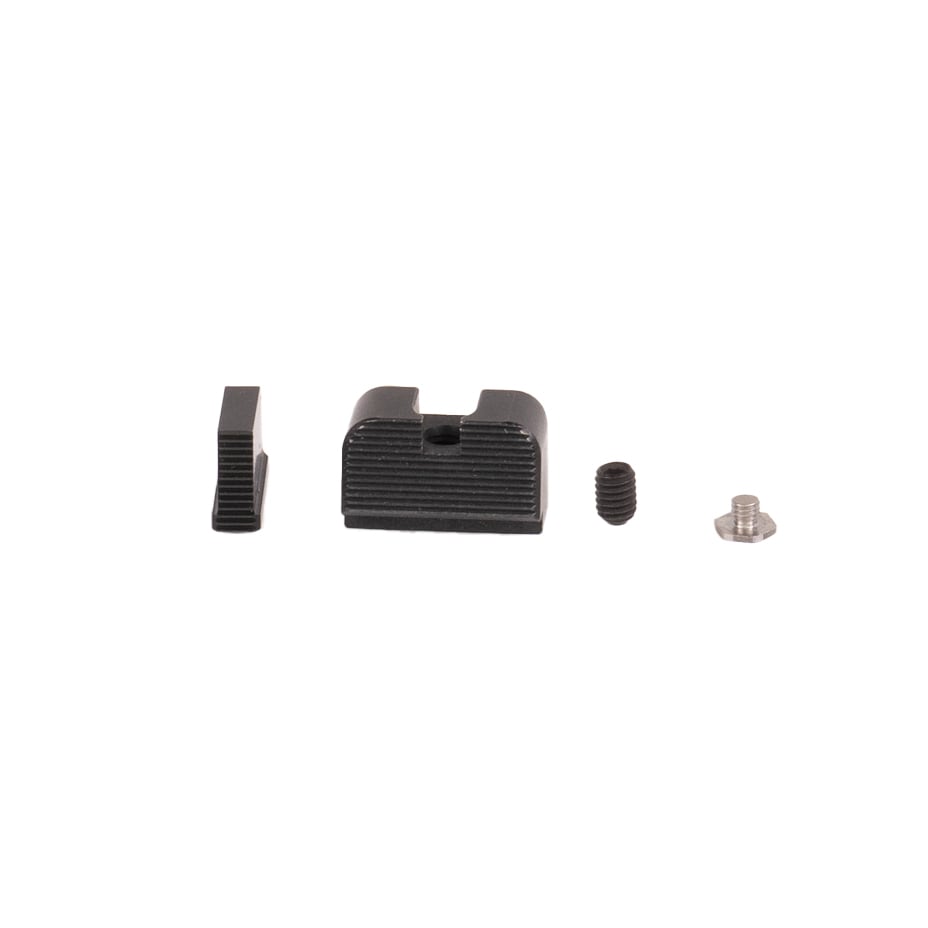C&H Precision Back Up Iron Sights For Trijicon SRO Fits Glock Or Walther PDP - Optics Ready/Direct Milled Slides BUIS-AB-GL-SRO-325BF-325BR - Main Image