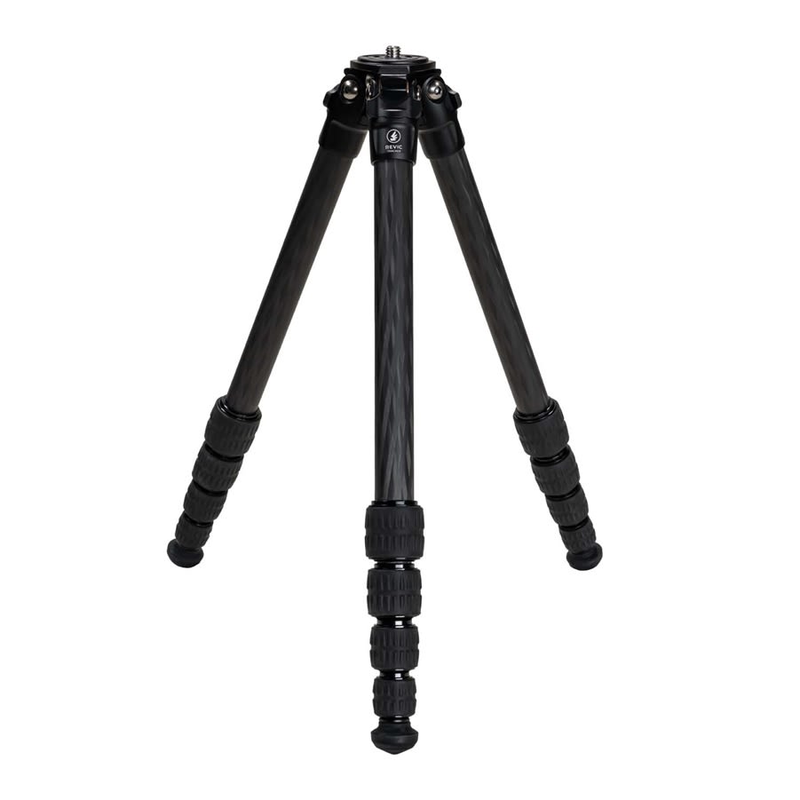 REVIC Optics Tracker 2.5" to 46.5" 8.8lbs Capacity 5-Section Carbon Fiber Tripod w/ Rubber & Spiked Feet, Carrying Case PD-G4000 - Main Image