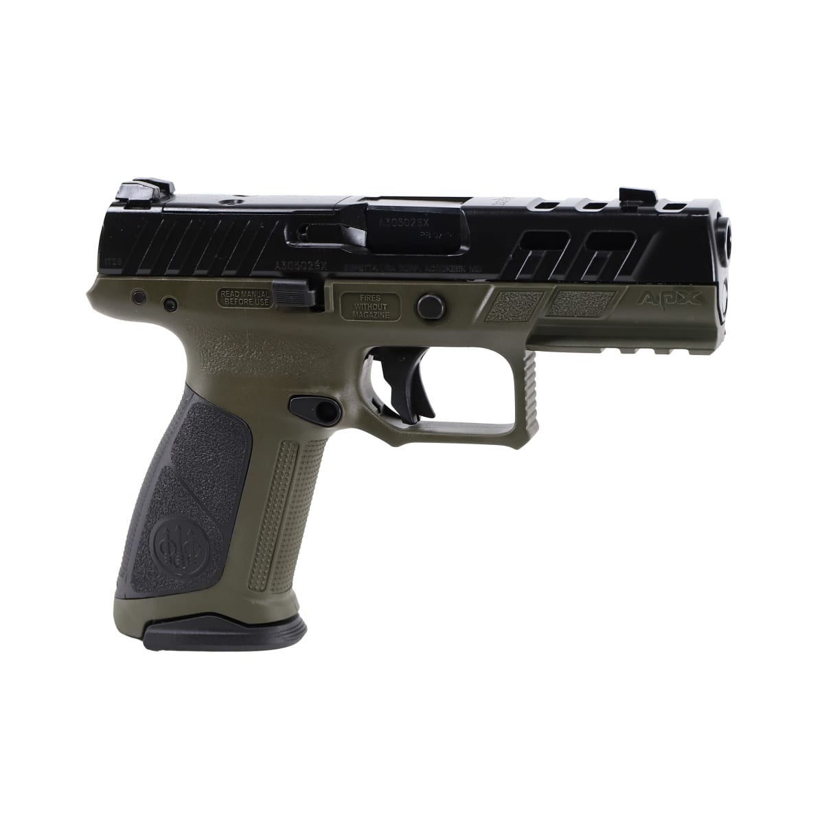 Beretta APX-A1 Full Size Ported 9x19mm 4.25" Bbl Striker Olive Drab Green Pistol w/(3) 10rd Mags JAXA1F910PTODG - Main Image
