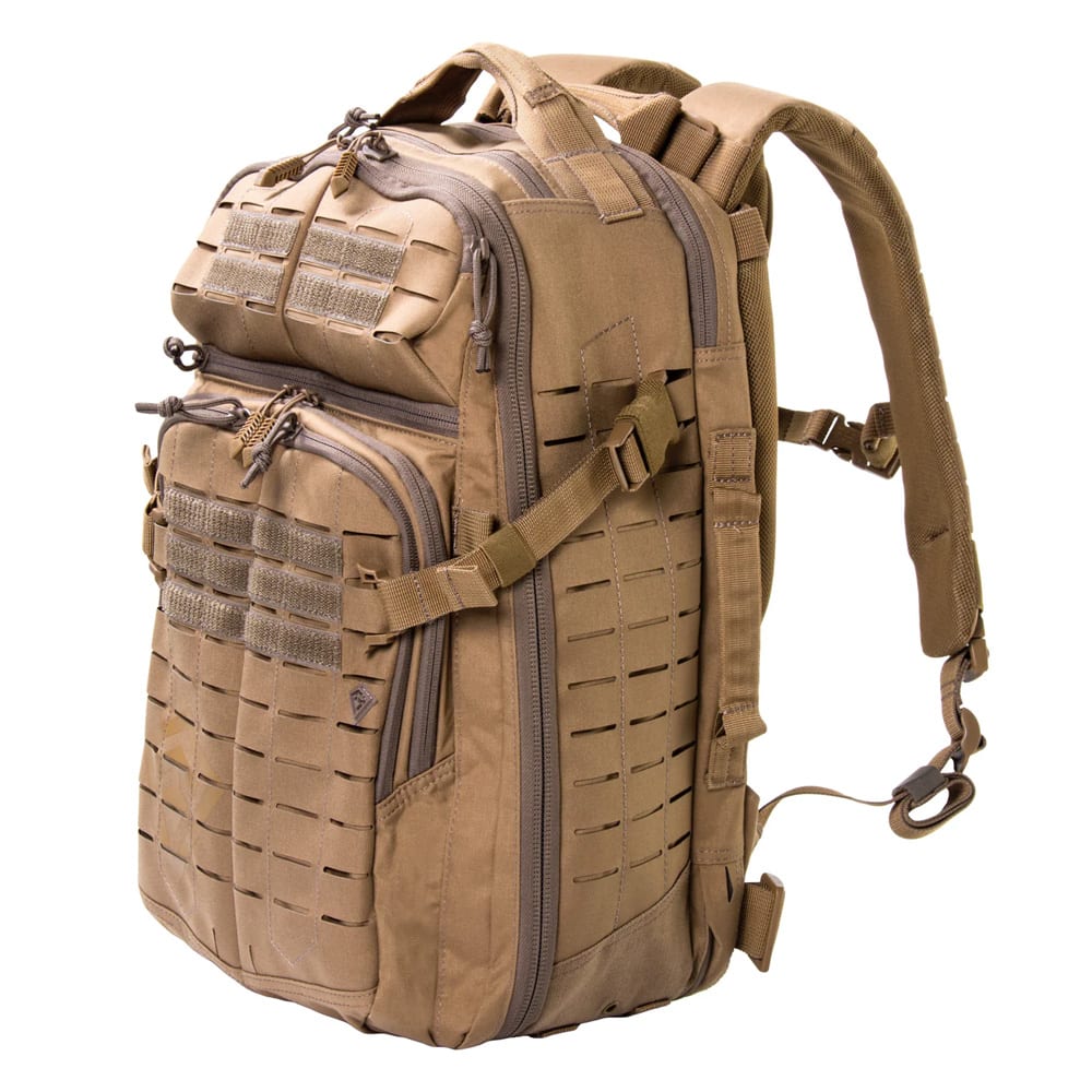 First Tactical Tactix Half-Day 27L Coyote Backpack Plus w/ YKK Zippers, Shovel Backboard, Lynx Laser-Cut Platform MOLLE/PALS Compatible 180036-060-1SZ - Main Image