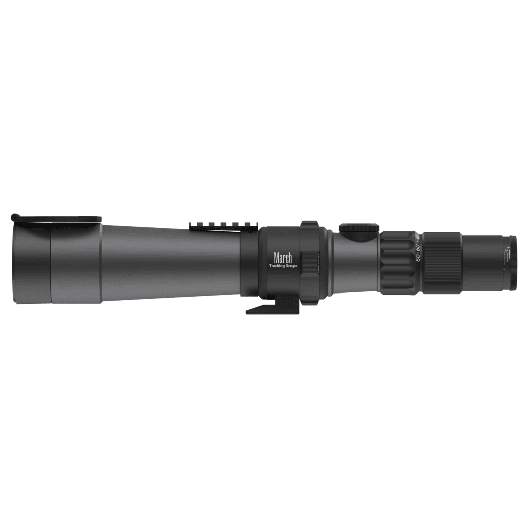 March-X Tracking Scope 8-80x56HM SFP MTR-W2 Reticle 4Level Illum MOA Spotting Scope w/Accessory Rail & Eyepiece Extension Ring DT80HV56RI-AR-MTR-W2