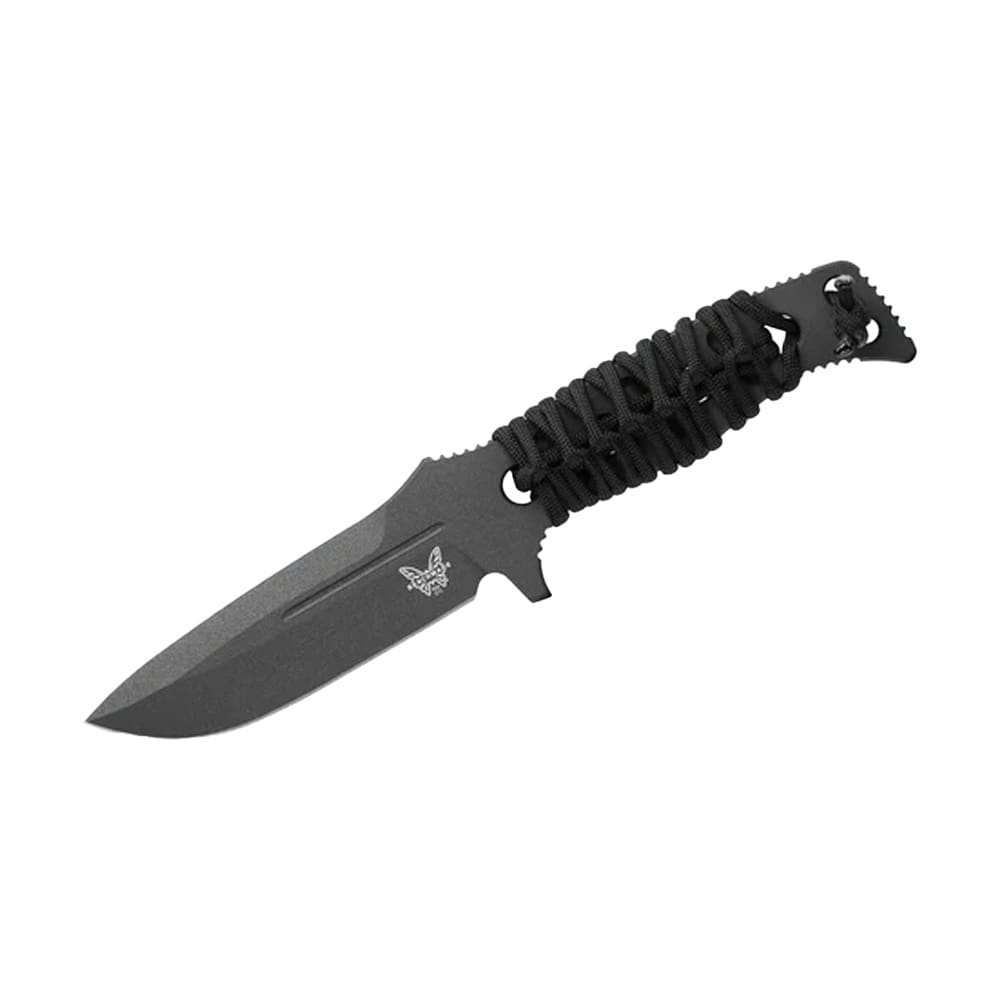 Benchmade Sibert Adamas Fixed Blade Drop-Point Chord Black Paracord Knife 375BK-1
