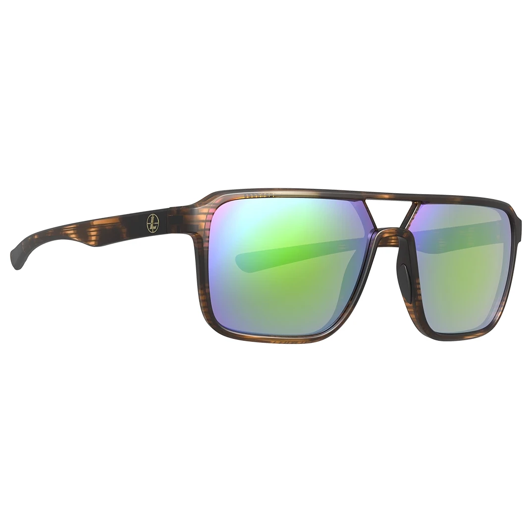 Leupold Bridger Matte Tortoise Performance Eyewear w/Emerald Mirror Lenses 186747