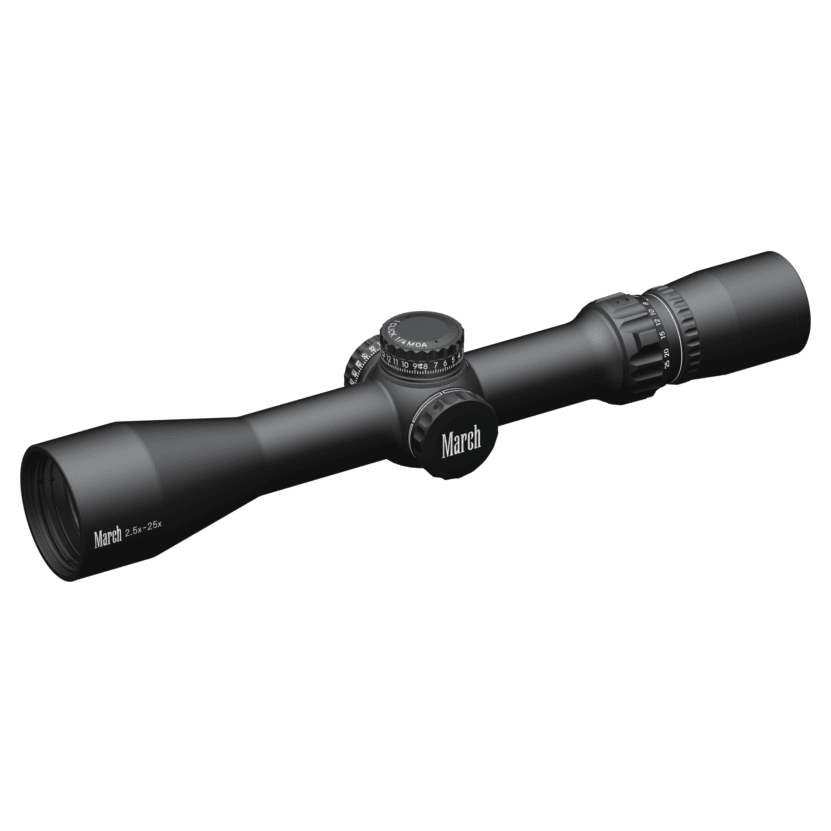 March Compact 2.5-25x42 Di-plex Reticle 1/4MOA Riflescope D25V42