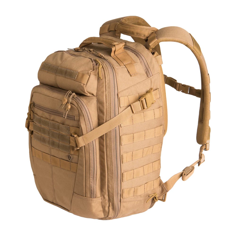 First Tactical Specialst 1 Day 36L Coyote Backpack w/ Shovel Backboard & YKK Zippers 180005-060-1SZ - Main Image