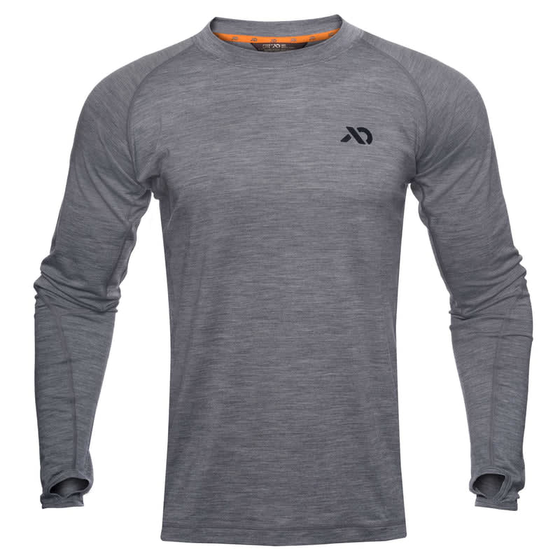 First Lite Men's Wick LS Crew Heather Grey XL MTWLCHGXL
