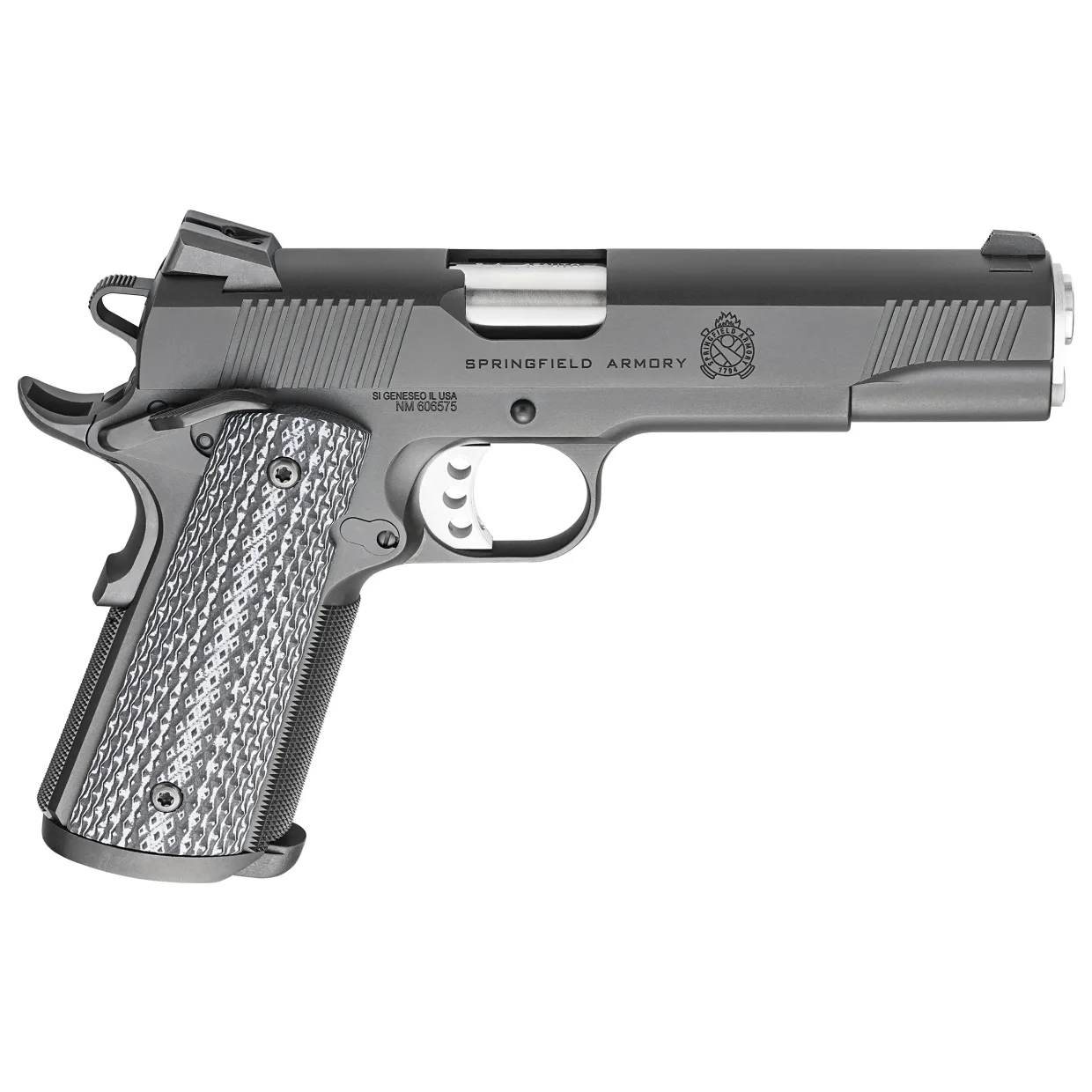 Springfield Armory 1911 Tactical Response .45 ACP 5" Bbl Black Handgun w/ 3-Dot Tritium Sights, Accessory Rail, 2x7rd Mags PC9108LCA18 - Main Image