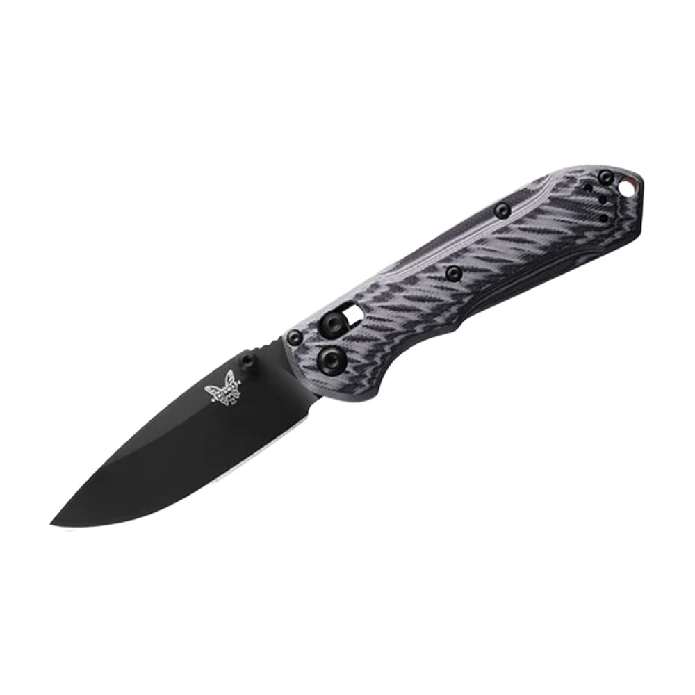 Benchmade Mini Freek AXIS Drop-Point Black Gray Red G10 Knife 565BK-02