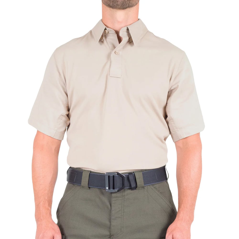 First Tactical Men's V2 Pro Performance Short Sleeve Shirt Khaki 112012-055 - Main Image