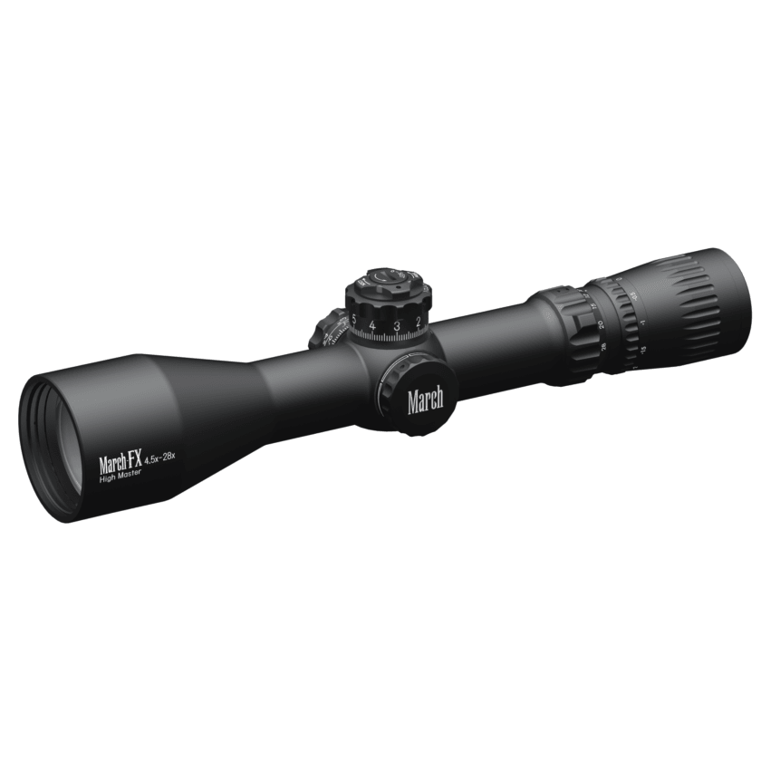 March FX Tactical 4.5-28x52mm FML-LDK Reticle 0.1MIL FFP Non-Illuminated Riflescope w/Shuriken Dial Lock D28HV52WFMLX