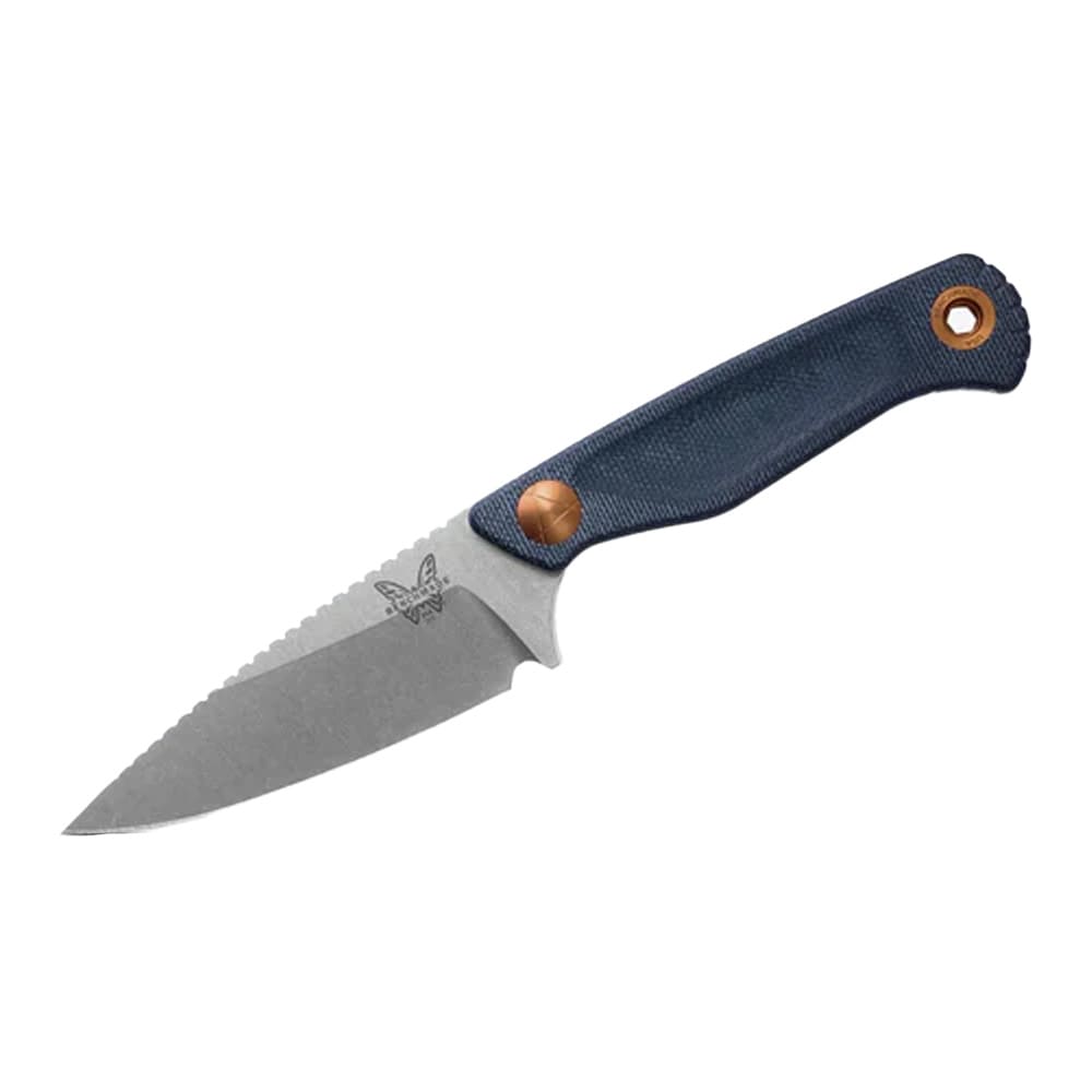Benchmade Dacian Fixed Blade Spear-Point Blue Denim Micarta Knife 203-04