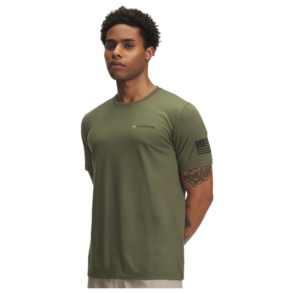 Under Armour Men's Freedom Banner Shortsleeve Marine OD Green/Black Shirt 6004097-39000 - Main Image
