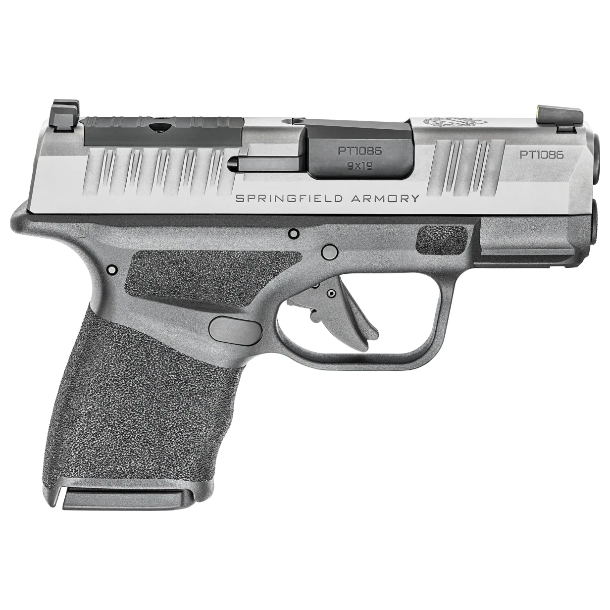 Springfield Armory Hellcat 9mm 3"Bbl Black/Stainless Optic Ready CA Compliant Handgun w/U-Dot Tritium Sights, Accessory Rail,2x10rd Mags HC9319SOSPCA - Main Image