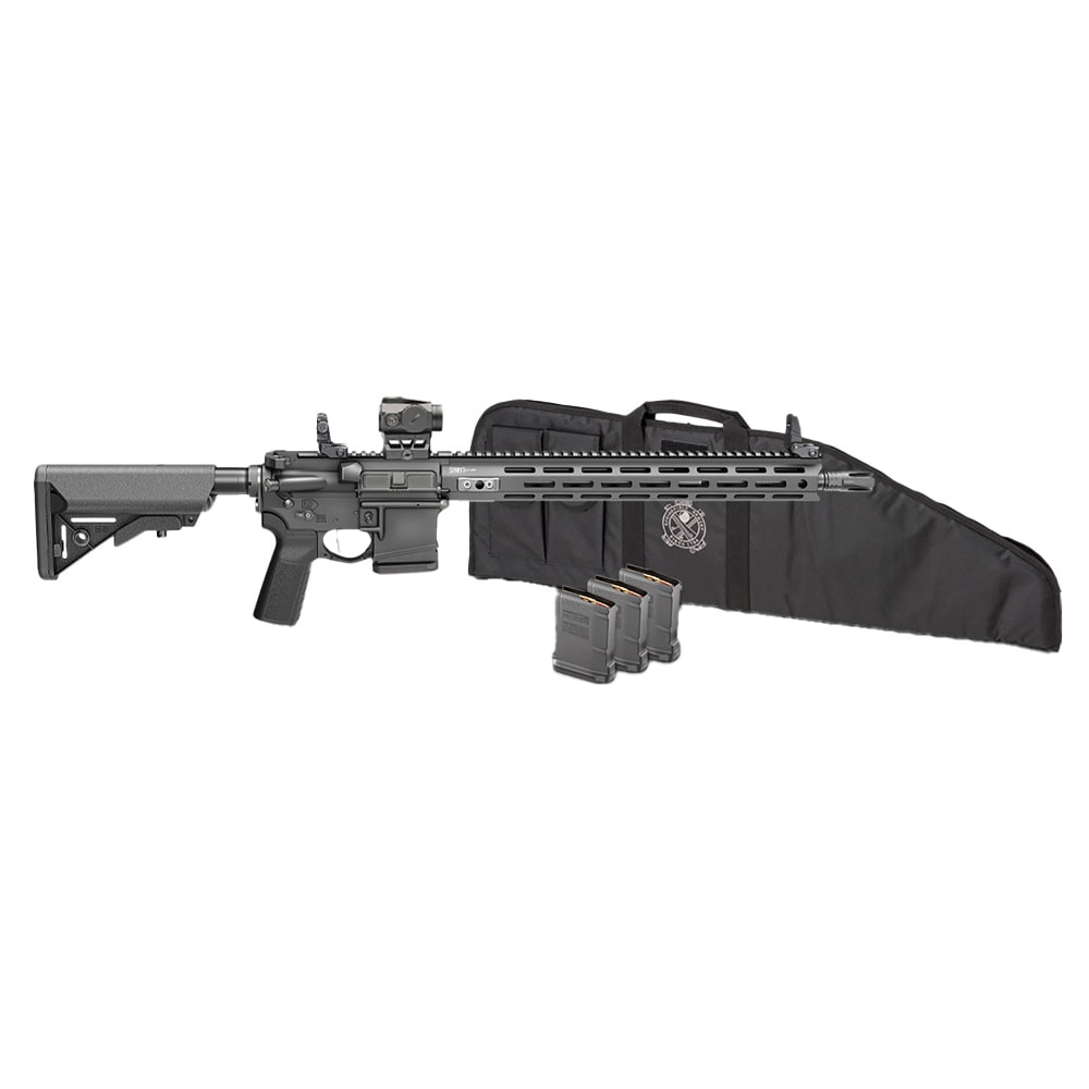 Springfield Armory Saint Victor 5.56 NATO 16" Bbl Black Rifle w/ Viridian Venta Green Dot, Rifle Bag, 4x10rd Mags STV916556BLCV2B5-PAC - Main Image