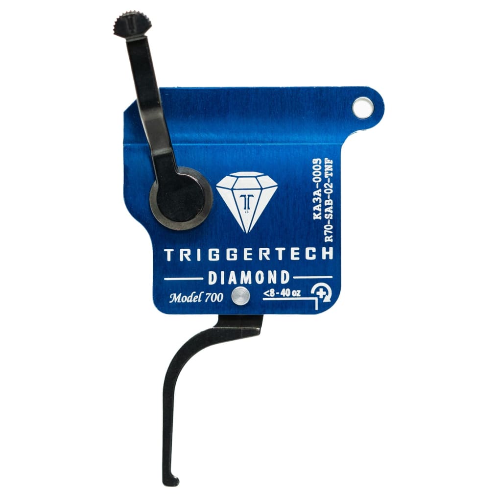 TriggerTech : Rem 700 Rough Diamond Triggers Rem700 Rough Diamond - Right Hand, Black Flat Lever, No Bolt Release Black R70-SAB-02-TNF