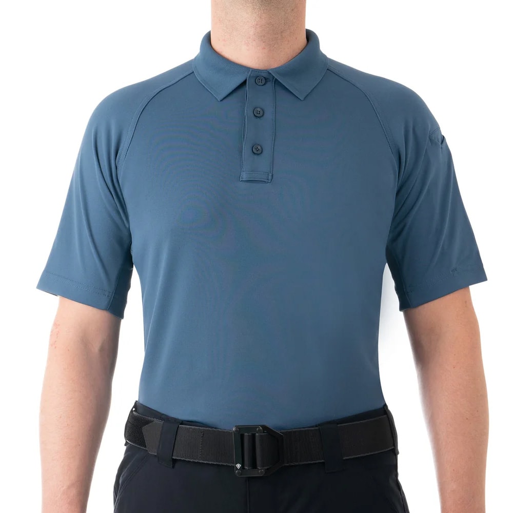 First Tactical Men's Performance Short Sleeve Polo French Blue 112509-484 - Main Image