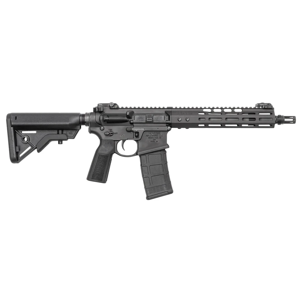 Noveske N4 Shorty Lo-Pro 5.56mm 1/2x28 1:7 SS 10.5" Bbl Pig Pen FH MBUS Pro Sights NSR-9.75 M-LOK Love Handle NSS Trig Bravo Stock Black SBR 2000727 - Main Image