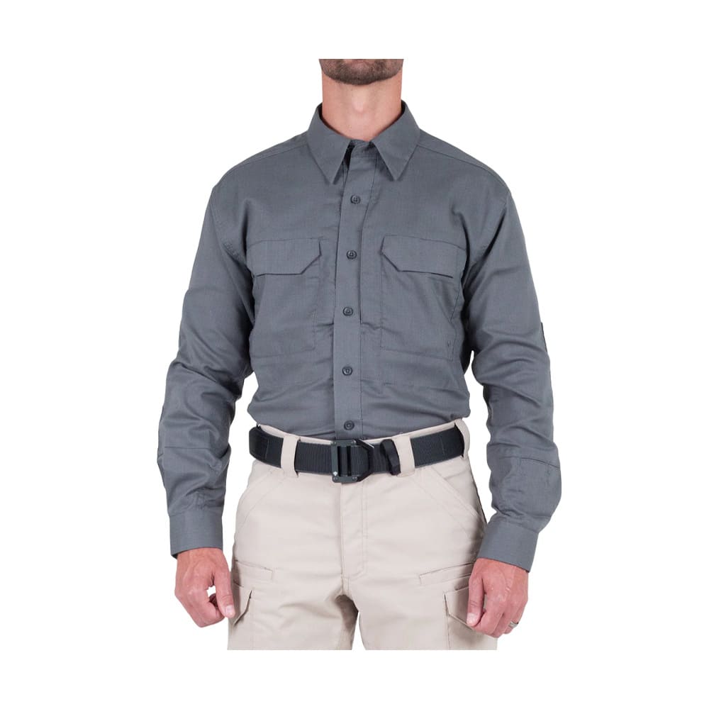 First Tactical Men's V2 Tactical Long Sleeve Shirt Wolf Grey 111006-036 - Main Image