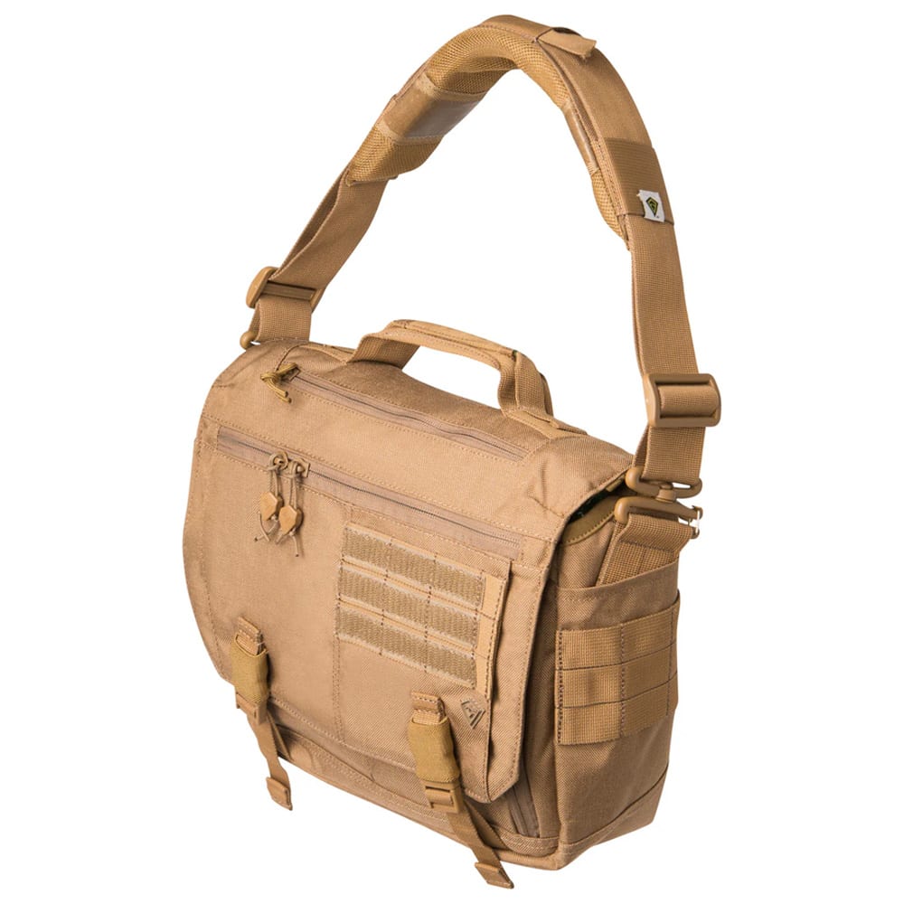 First Tactical Summit Side Satchel 8L Coyote w/ Hidden CCW Pocket & Padded Tablet Compartment 180012-060-1SZ - Main Image